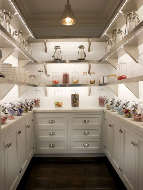 Task lighting used for kitchen pantry